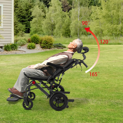 Super Lightweight Reclining Travel Wheelchair