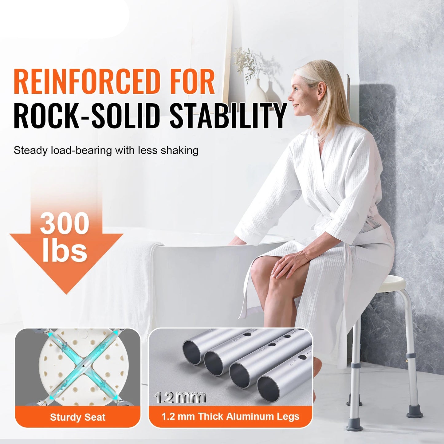 Adjustable Height Shower Chair