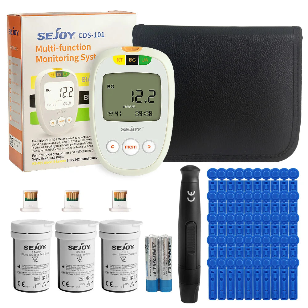 Glucose & Ketone Uric Acid Testing Meter Kit